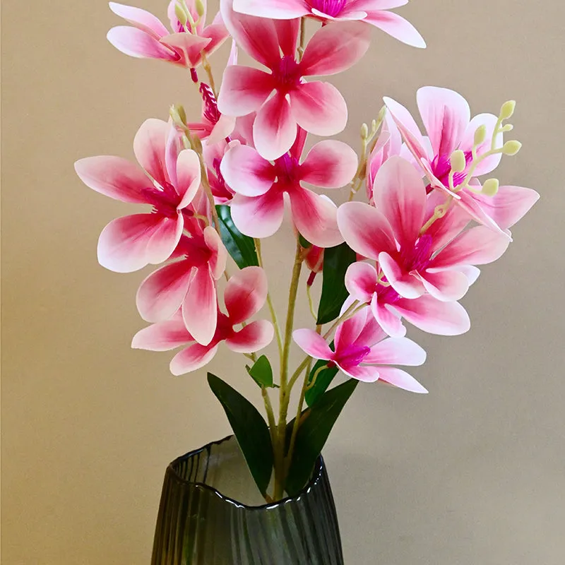 Violaire Polyester Artificial Flower Stick - Pink & White media 1