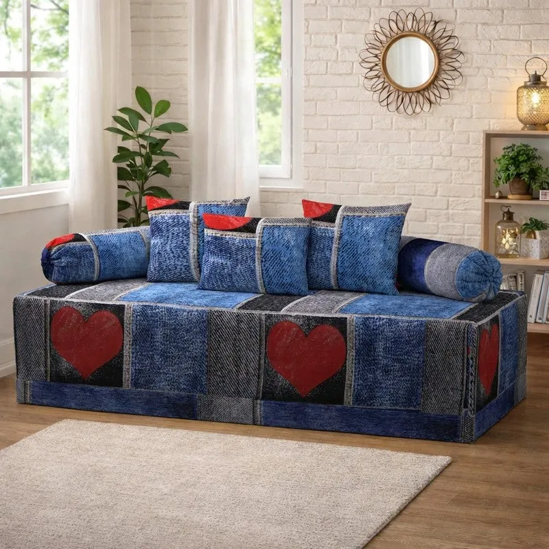 Orthoza Printed Diwan Set - Six Piece Set media 1