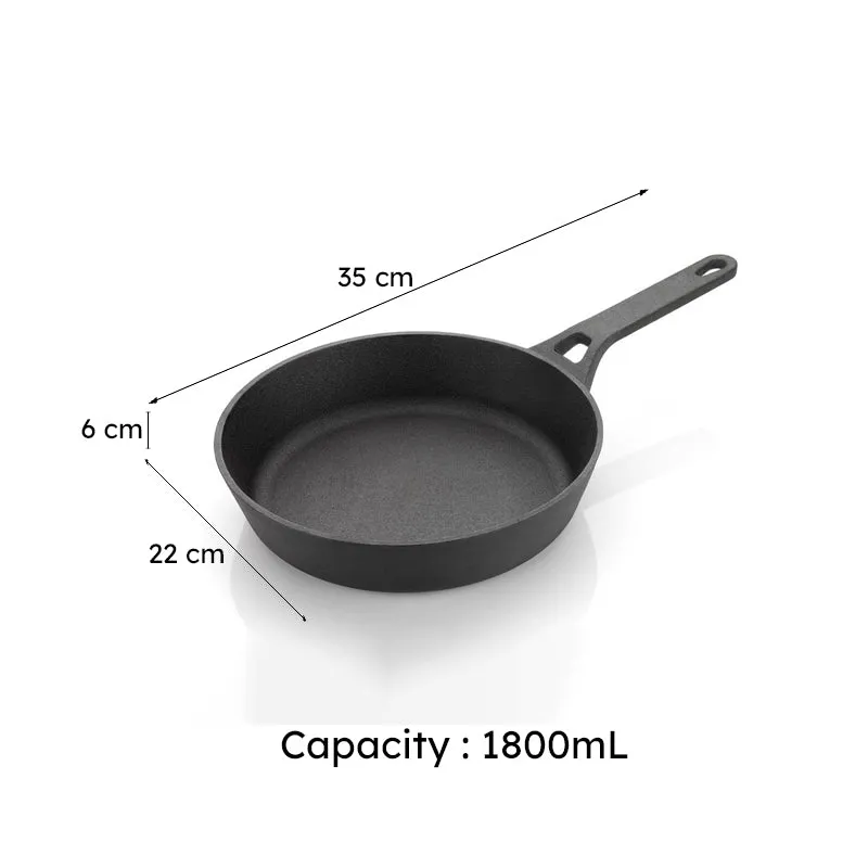 Flame Forge Cast Iron Frying Pan (1800 mL) - Black media 8