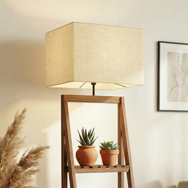 Kepler Shelf Jute & Wood Floor Lamp media 4