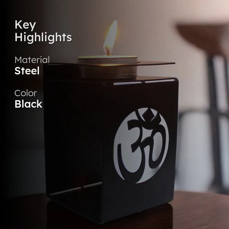 Om Shakti Tealight Candle Holder - Set Of Two media 2