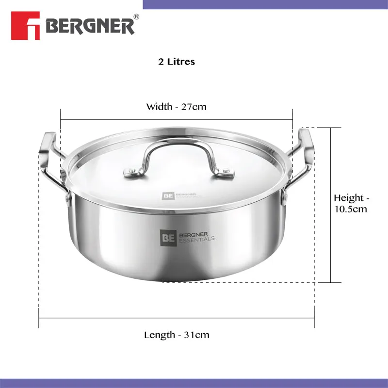 Bergner Stainless Steel Biryani Pot With Lid - 8600 ML media 8