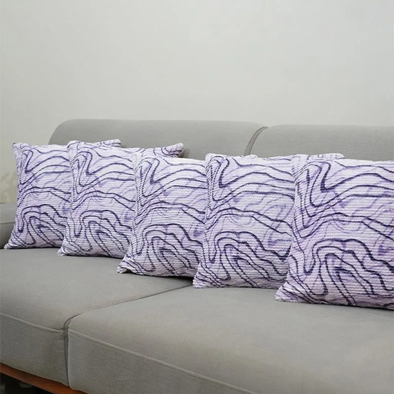LiquidFlow Cushion Cover (Lilac) - Set Of Five media 4