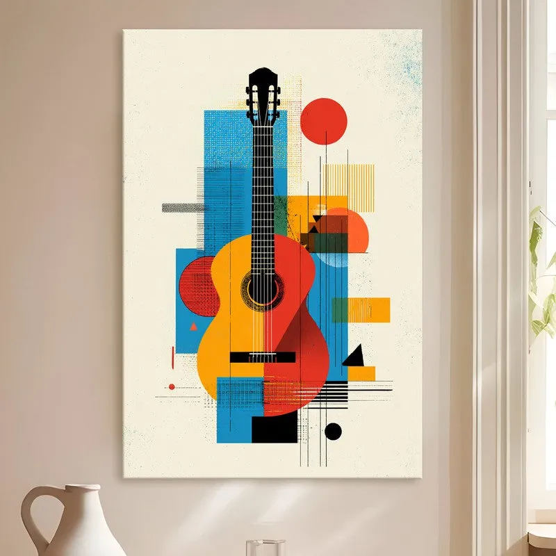 Rhythmo Color Guitar Canvas Wall Art media 4