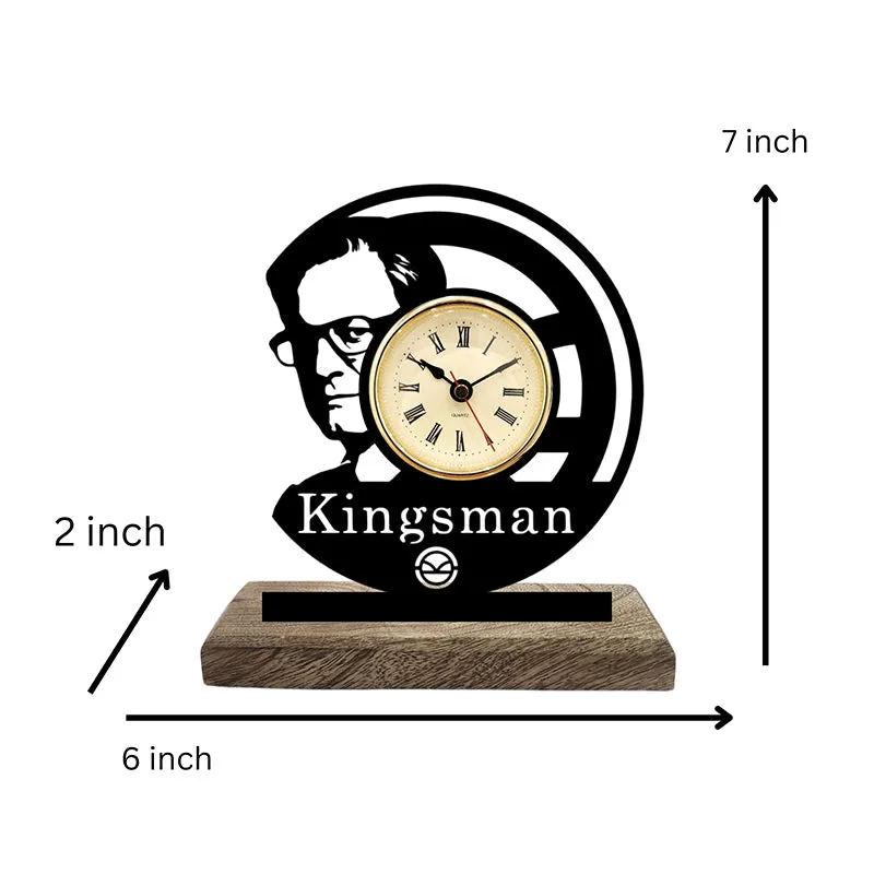 Kingsman Noir Analog Table Clock media 5