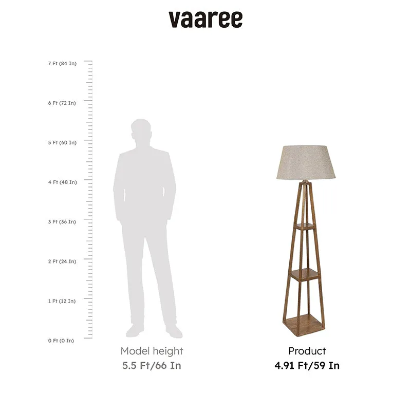 Blace Netima Floor Lamp With Shelf - Almond media 7
