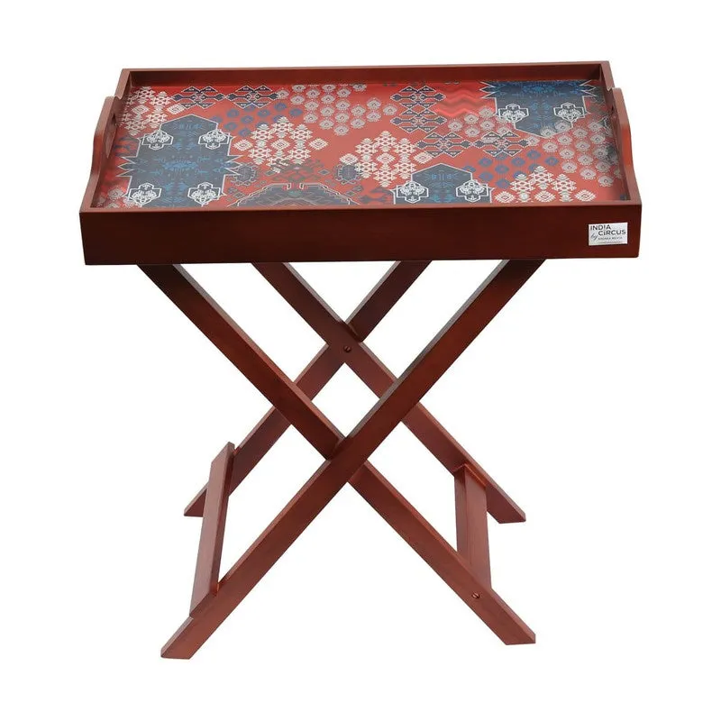 India Circus Teak Wood Heritage Tray Table media 4