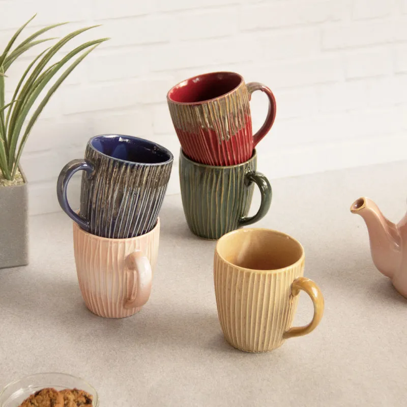 Marcusa Ceramic Coffee Mug (300 mL Each) - Set of Five media 4