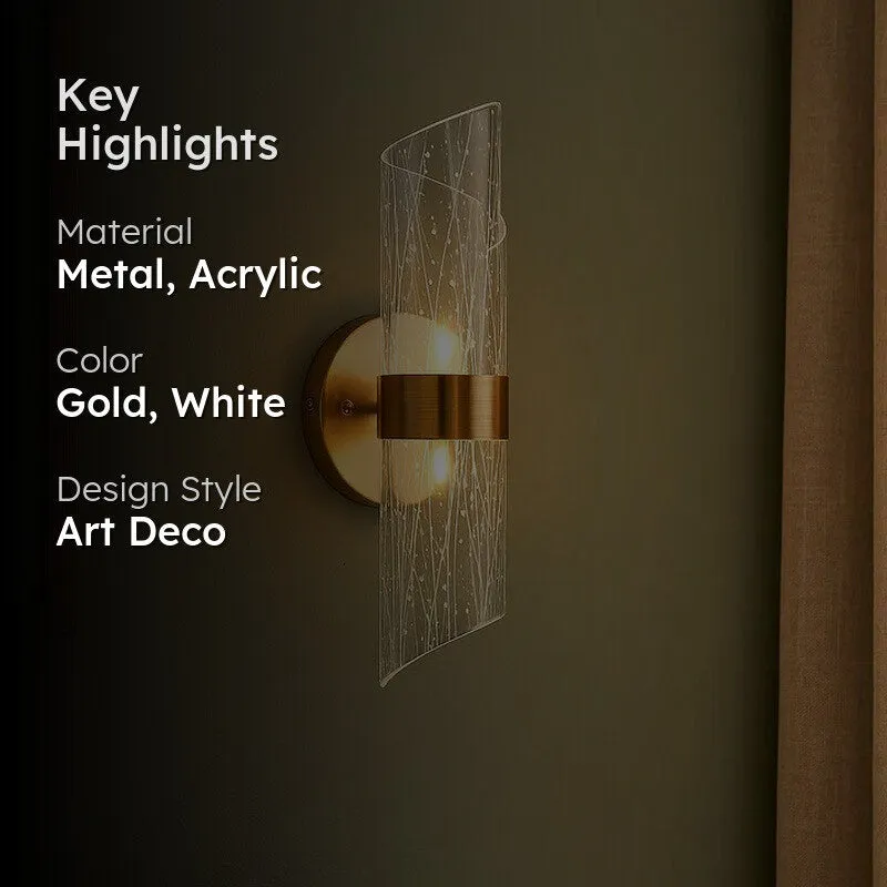Vellin Arc Acrylic Wall Lamp With Metal Base media 2