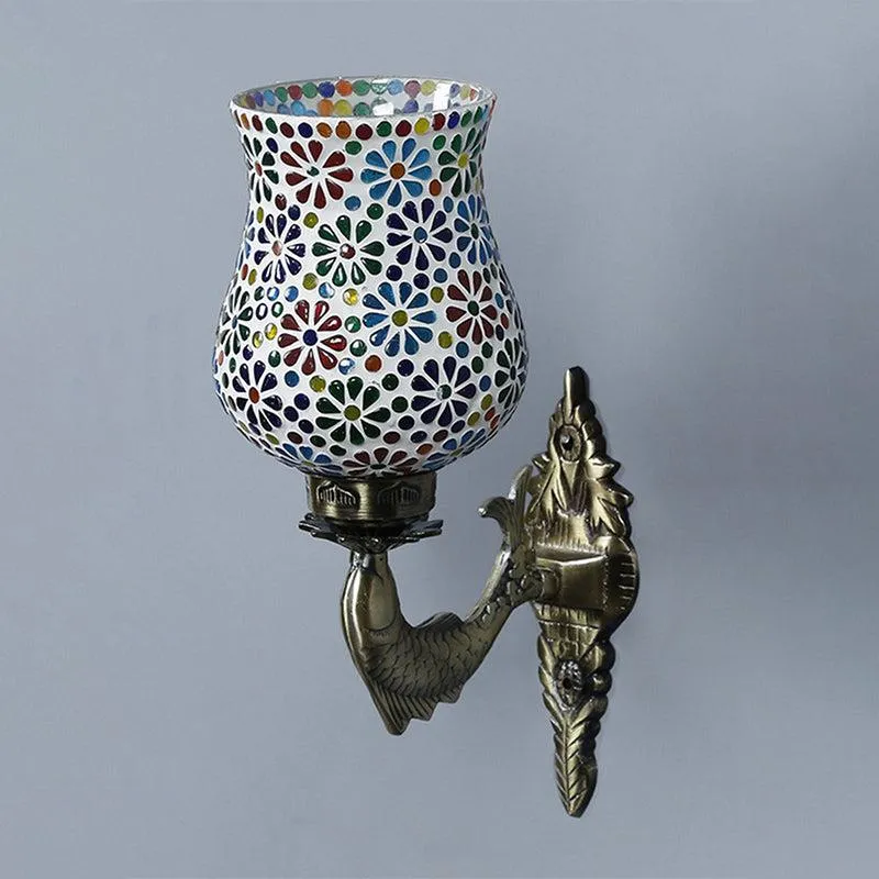 Zava Ziada Mosaic Glass & Metal Wall Lamp media 3