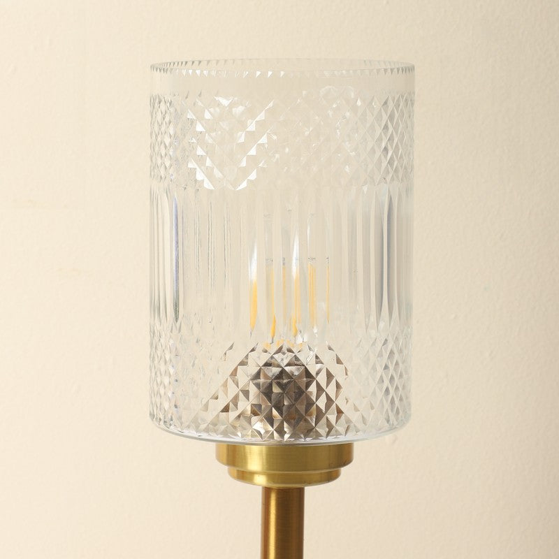 Beloria Elegant Mild Steel Table Lamp - Gold,Transparent media 6