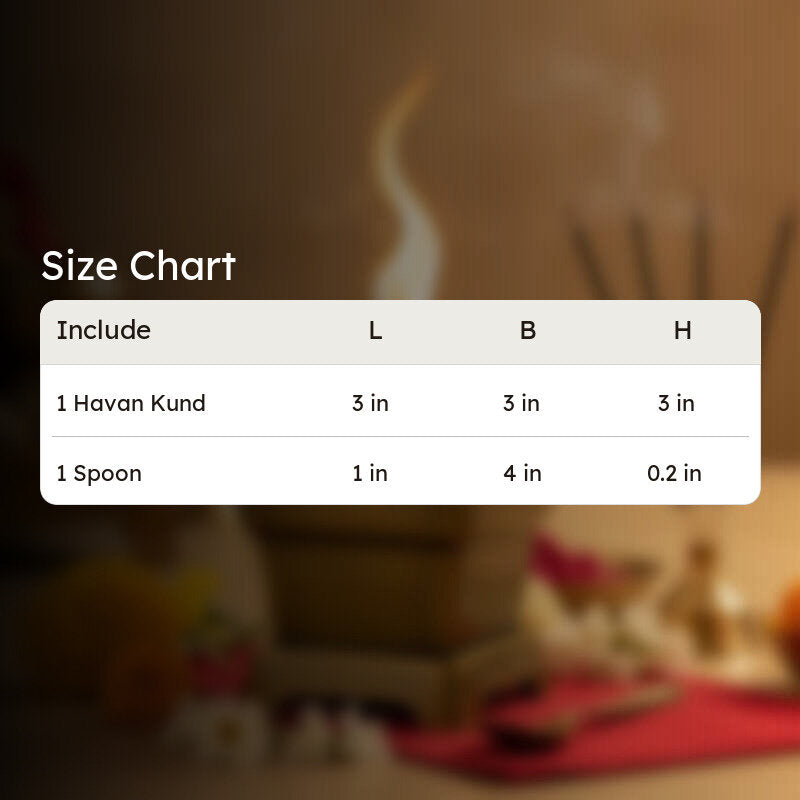 Mini Hawan Kund With Spoon (Gold) - Two Piece Set media 9