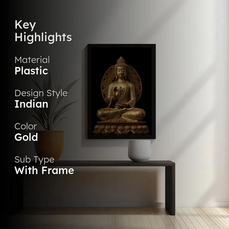 Sacred Contemplation Buddha Wall Painting media 2