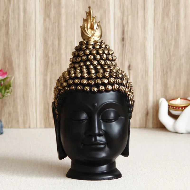Tranquil Buddha Idol - Black media 1