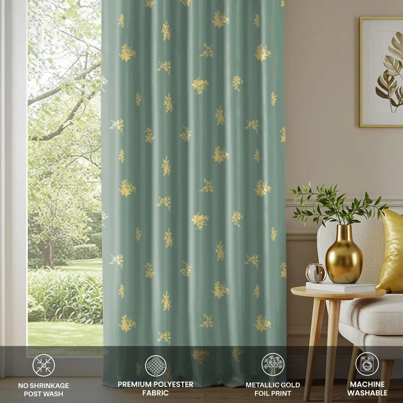 Dalmatian Cotton Curtain - Sage green media 4
