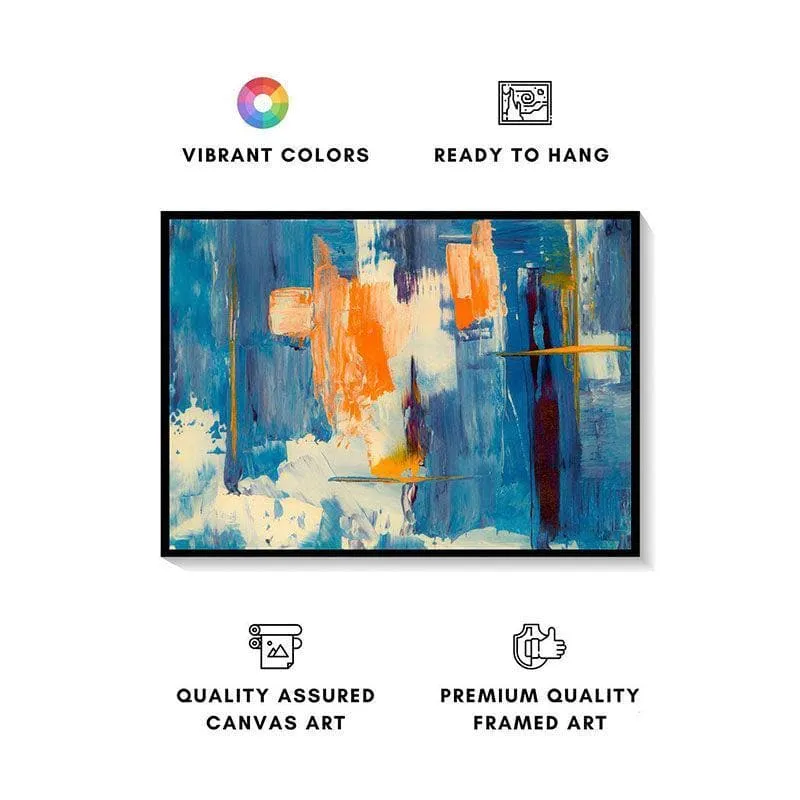 Abstract Reflections Canvas Wall Painting - Black Frame media 4