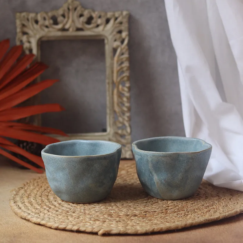 Oneira Ceramic Snack Bowl (Blue) - 300 mL media 4