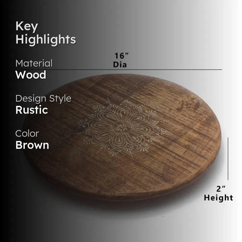 Floral Wood Lazy Susan media 2