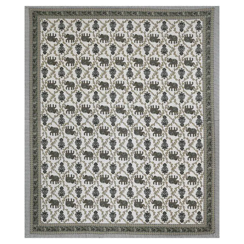 Tejas Ethnic Cotton Bedsheet (Grey) - 180 TC media 5