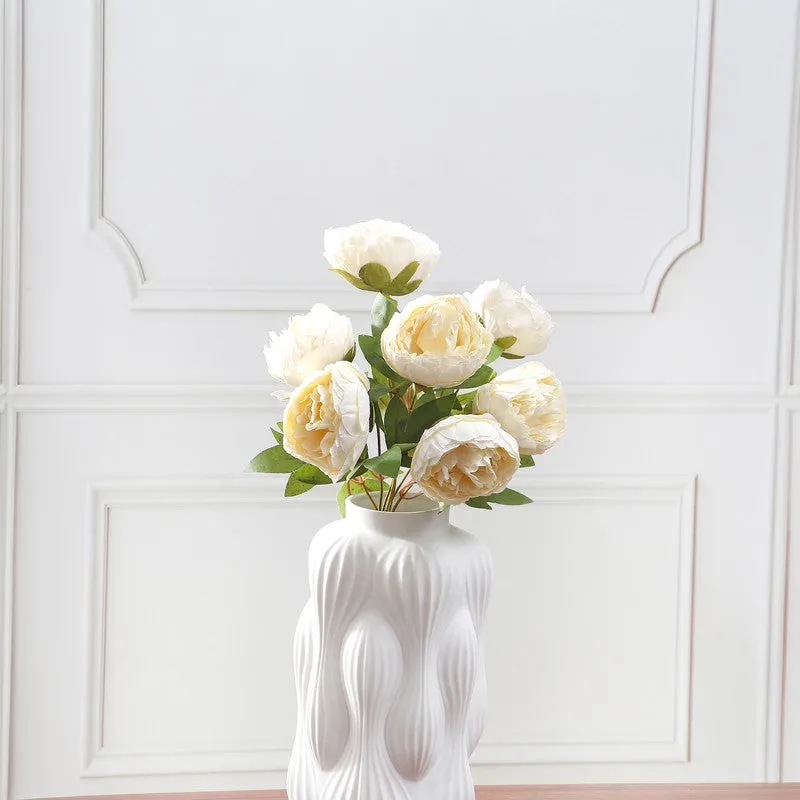 Blushira Rose Fabric Artificial Flower - Off White media 3