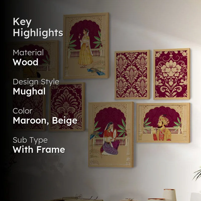The Mughal Durbaar Wall Art - Set Of Eight media 2