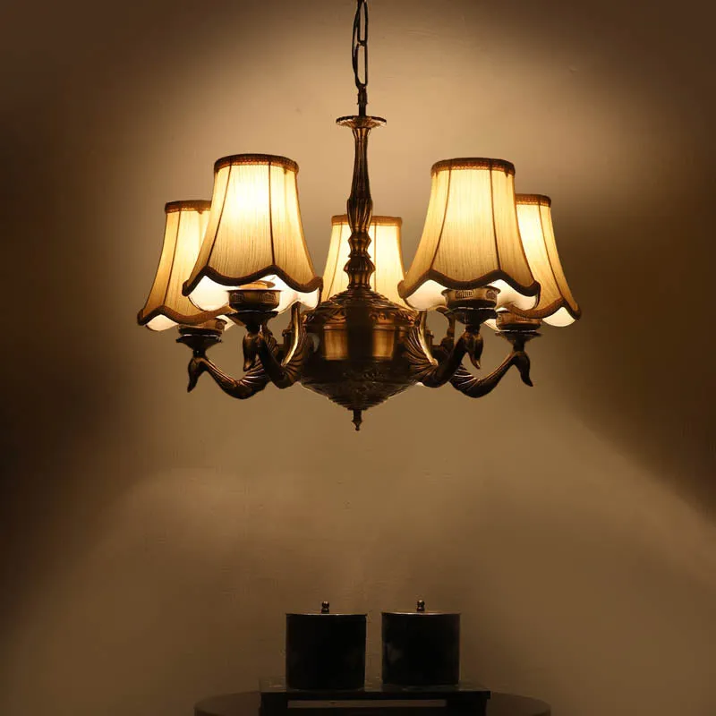 Vibha Conical Golden Antique Ceiling Lamp media 1