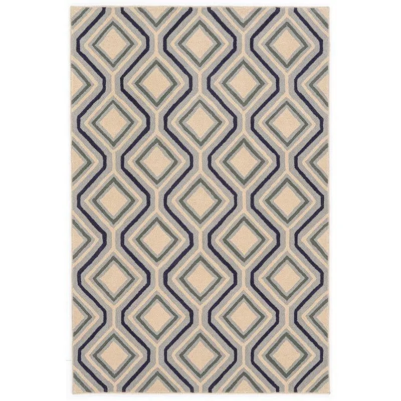 Faramir Hand Tufted Geometric Wool & Nylon Carpet - Grey media 1