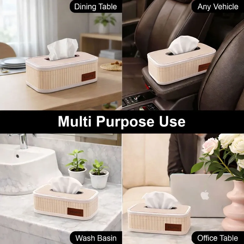 EcoNest Bamboo Tissue Holder - Ivory media 5