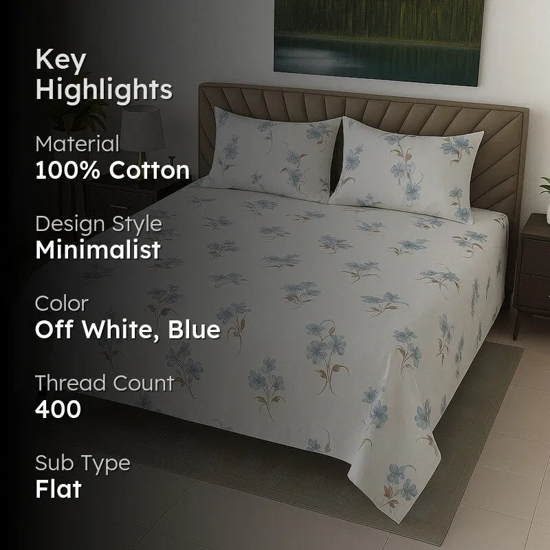 Garden Calm Cotton Bedsheets - 400 TC media 2