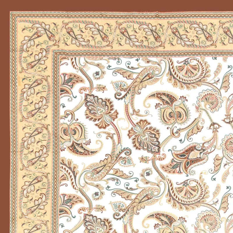 Bloom Cotton Bedsheet (Beige,Brown) - 180 GSM media 7