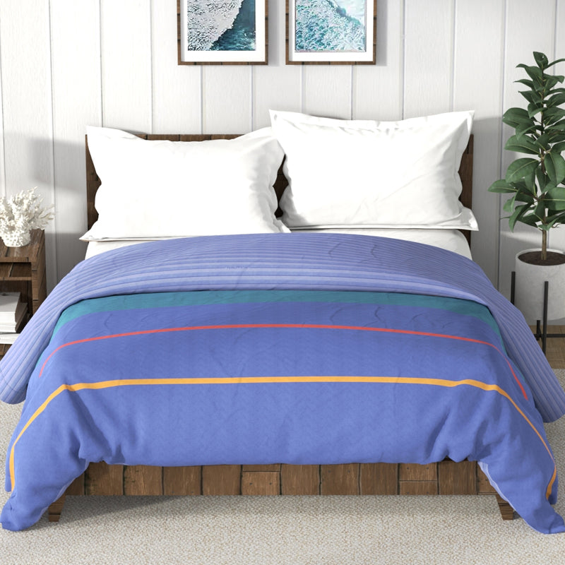 Nautica Line Shift Reversible Comforter (Blue) - 130 GSM media 3