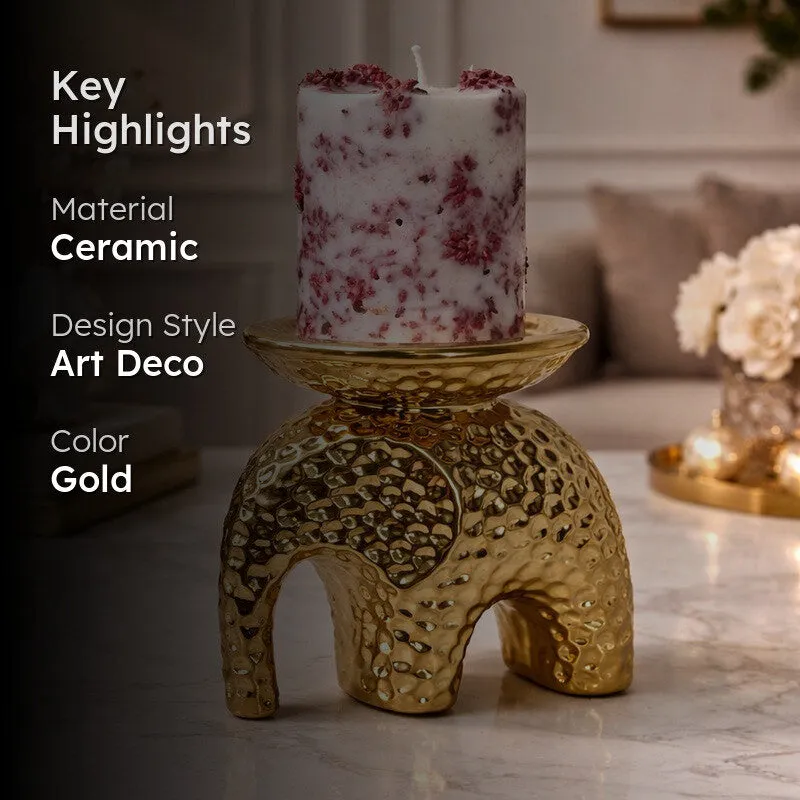 Suvarna Elephant Ceramic Candle Holder media 2