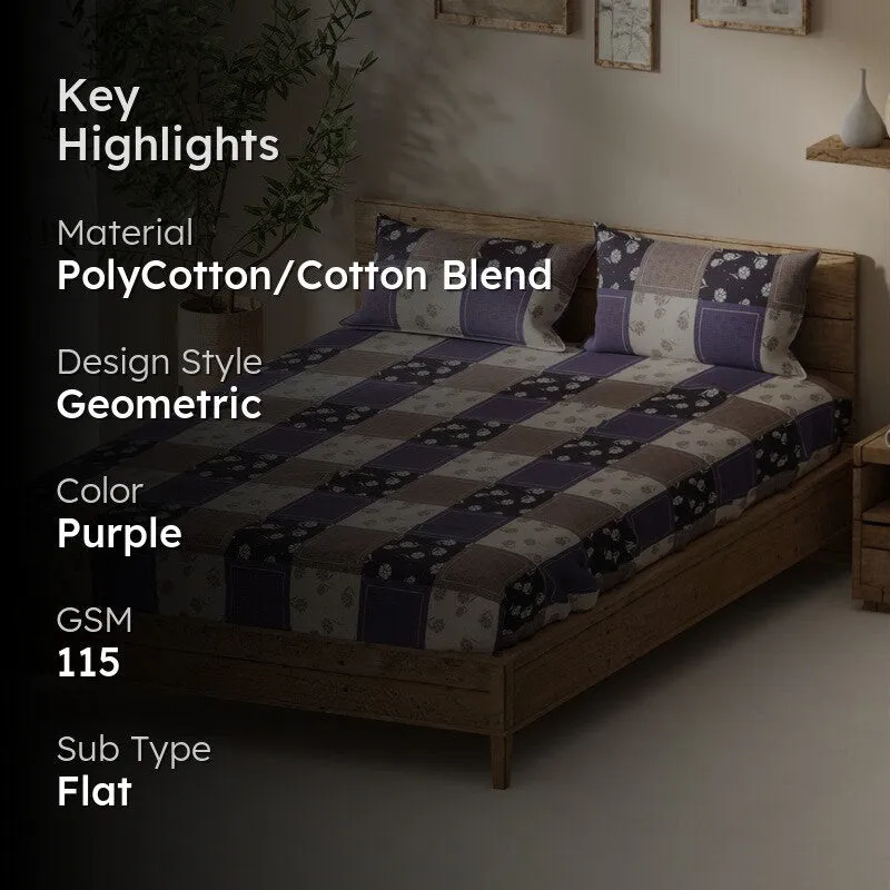 Norvik Bedsheet (Purple) - 115 GSM media 2