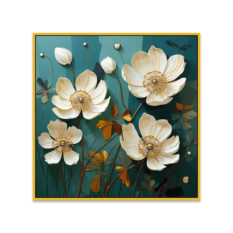 Flora Pure Canvas Wall Art With Frame media 5