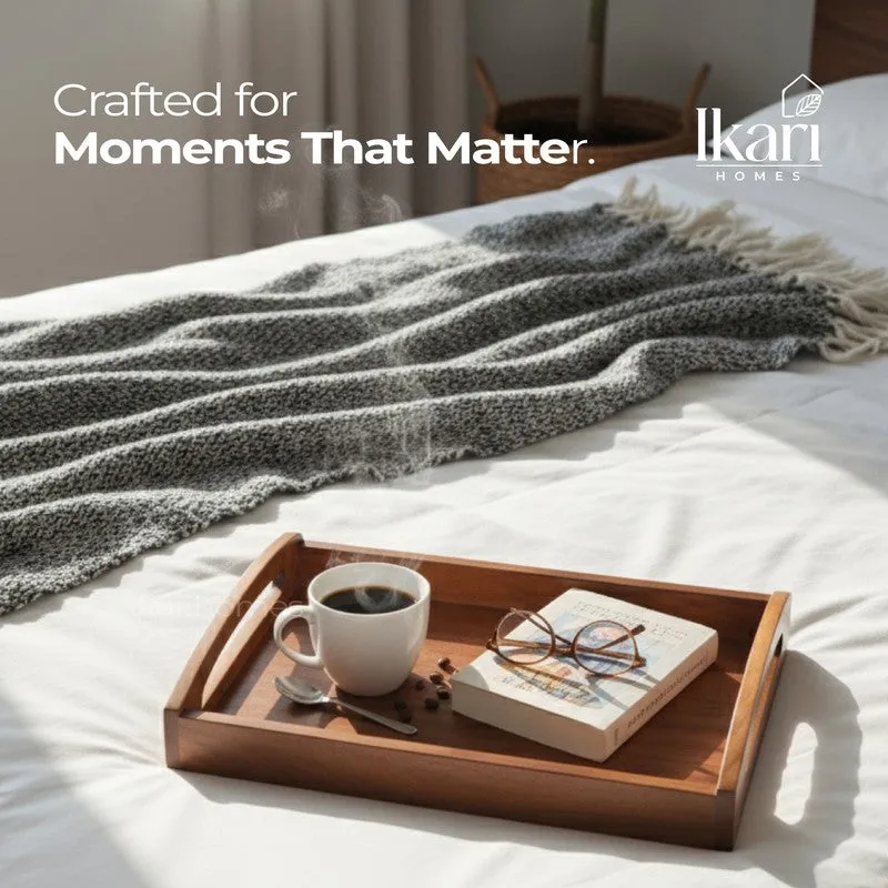 Festive Hosting Acacia Wood Serving Tray media 5