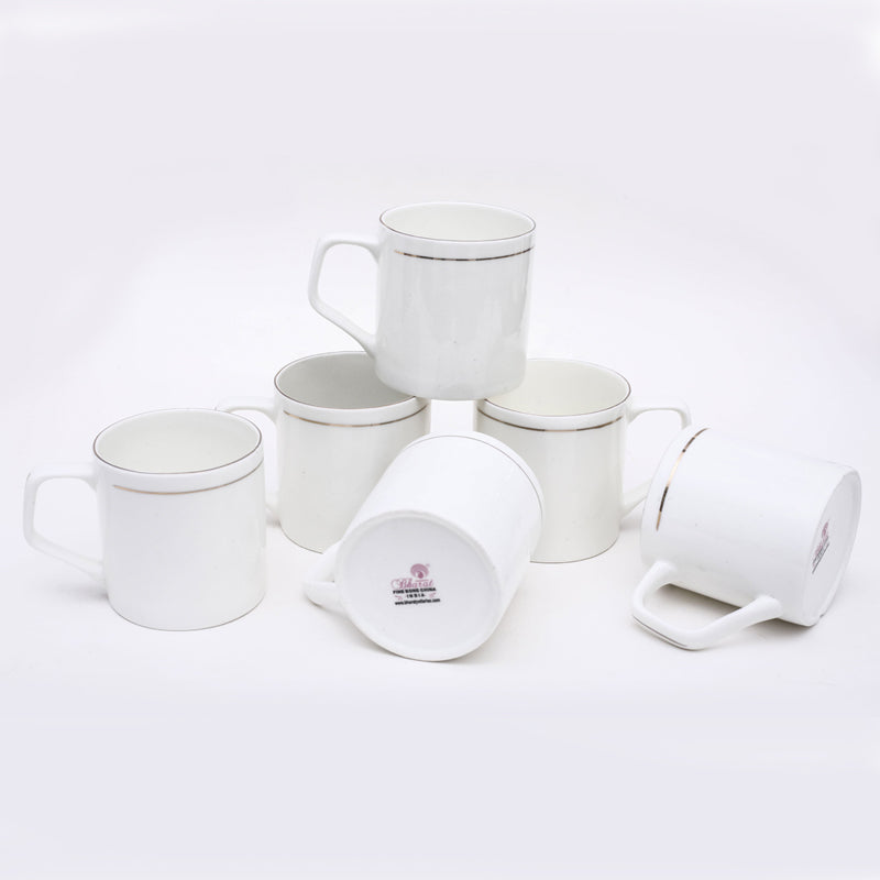 Liberty Bone China Tea Cup (200 mL Each) - Set of Six