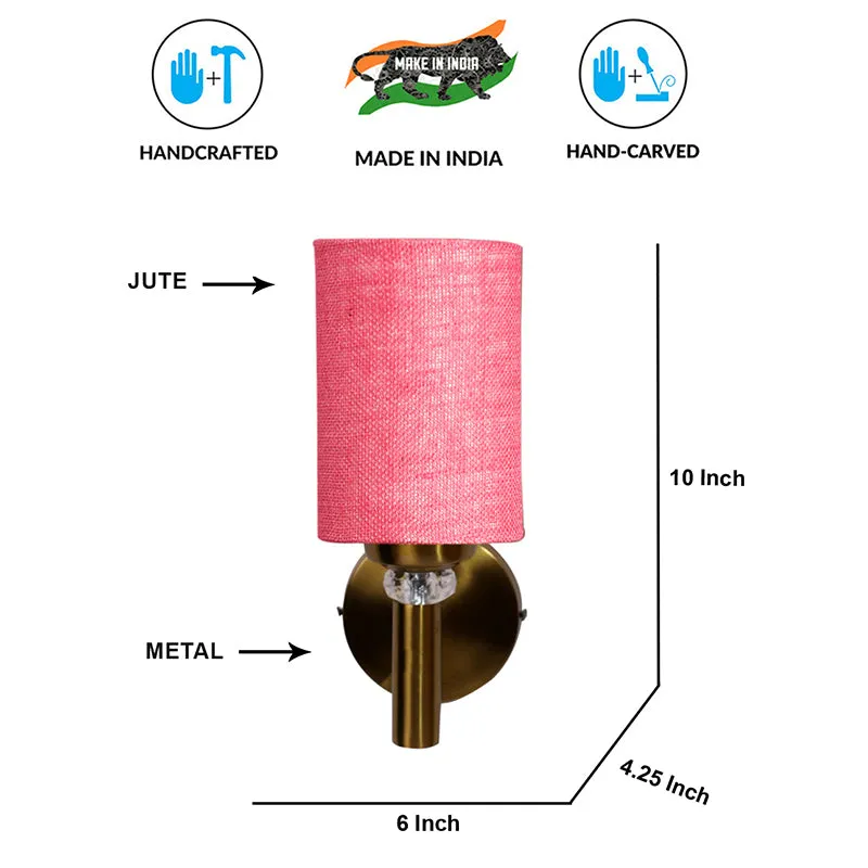 Sienna Jute Wall Lamp - Pink media 6