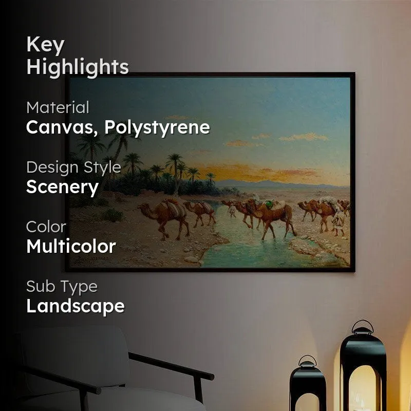 The Caravan Canvas Wall Painting - Black Frame media 2
