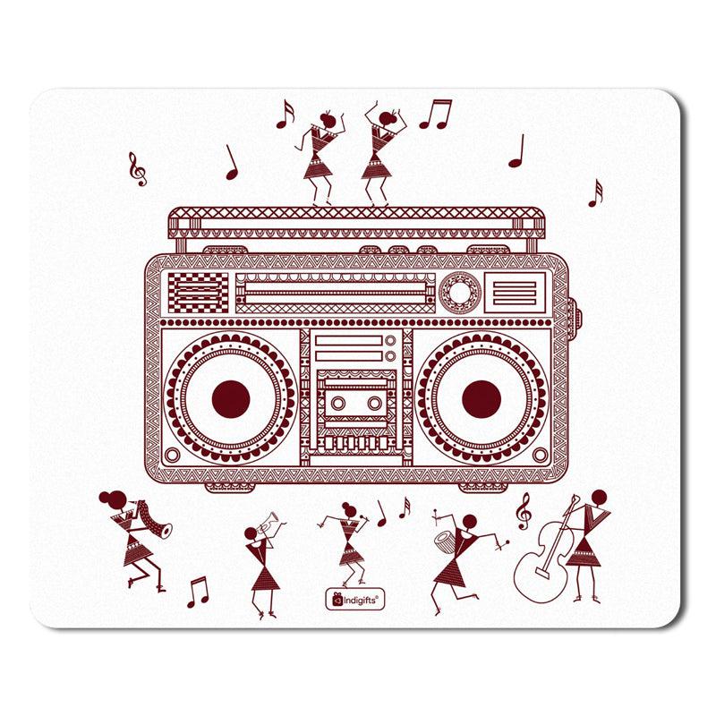 Warli Radio Mouse Pad - White media 4