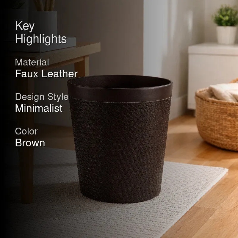 AarviDecor NeoBin Faux Leather Dustbin media 2