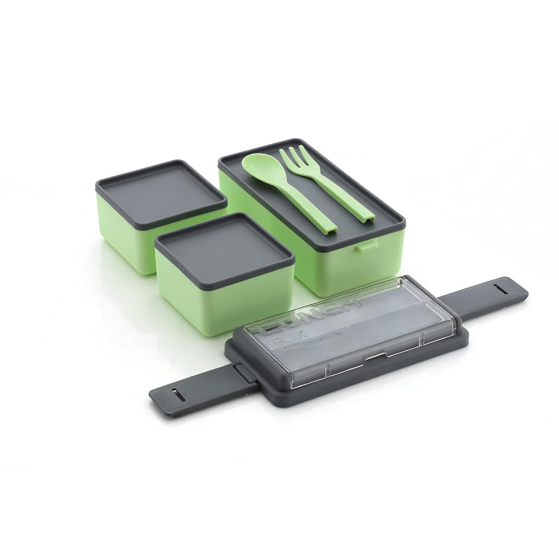 Disto Kids Lunch Box (1400 ML) - Green & Grey media 3