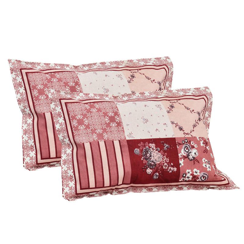 Moorah Cotton Bedsheet (Pink,White) - 160 TC media 6