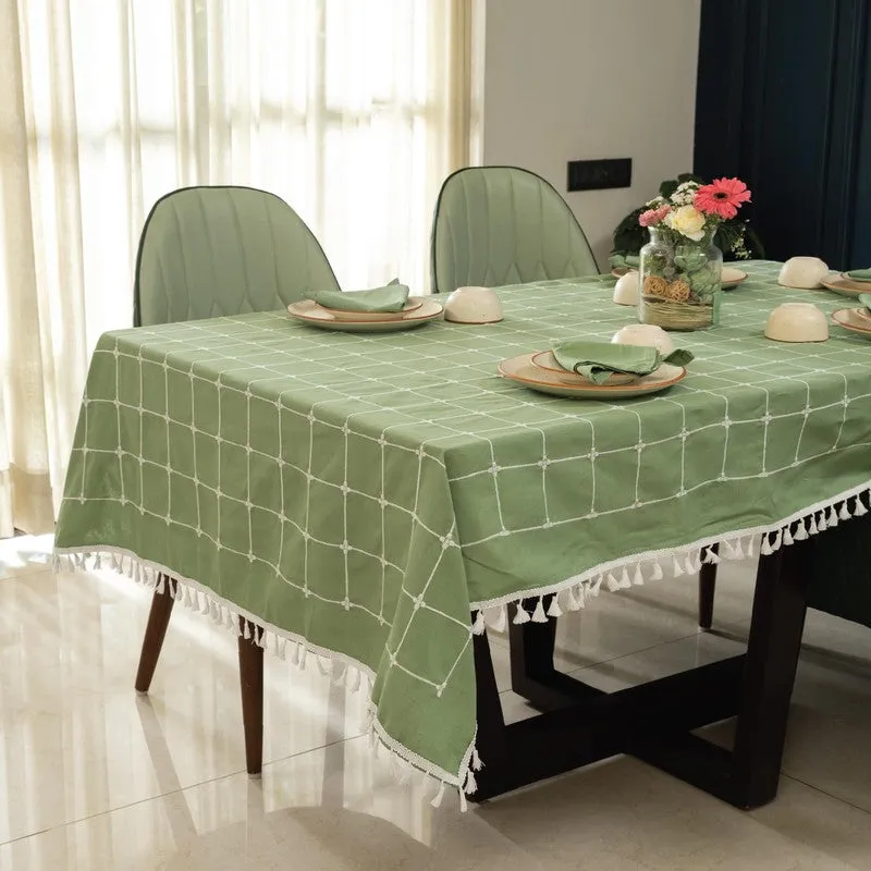 Aura Checks Table Cover - Green media 3