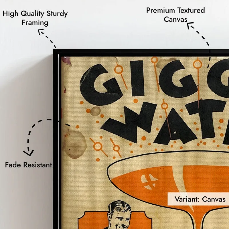 Giggle Water Archival Canvas Wall Art - Black media 7