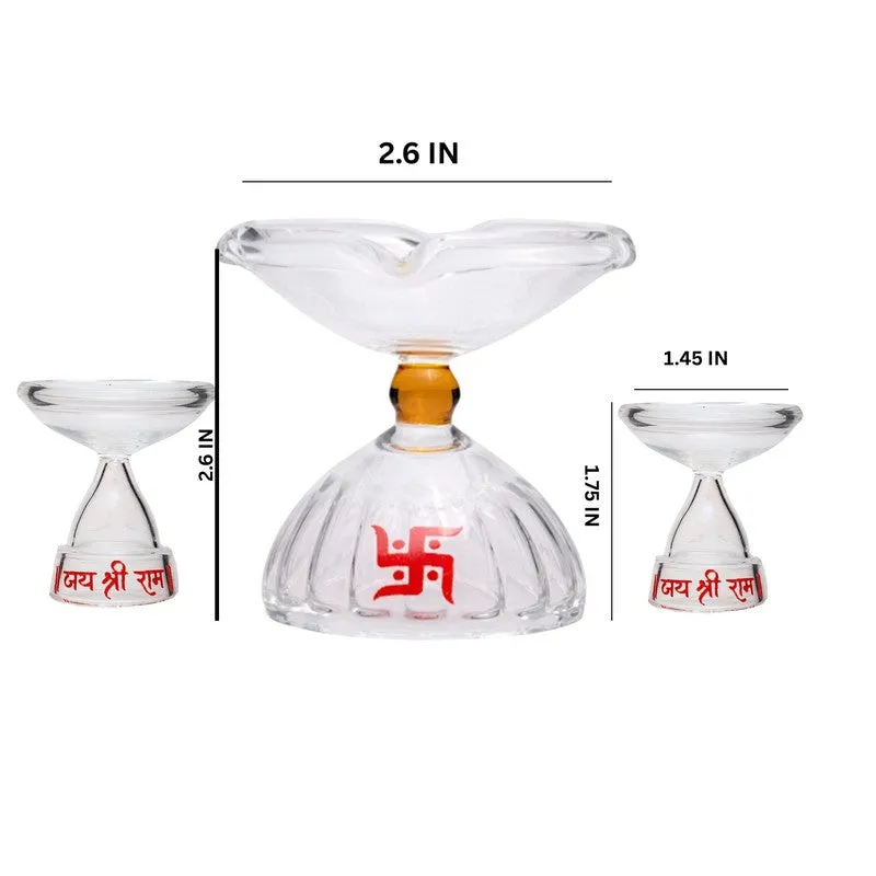 RadiantAura Designer Festive Diya - 3 Piece Set media 6