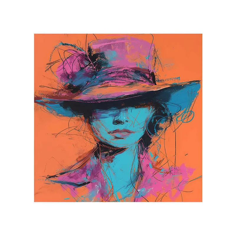 Woman With A Hat Wall Painting media 5