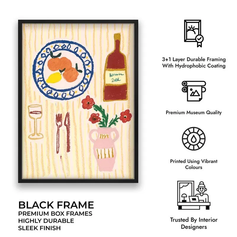 MorningDining Archival Canvas Wall Art - Black media 10
