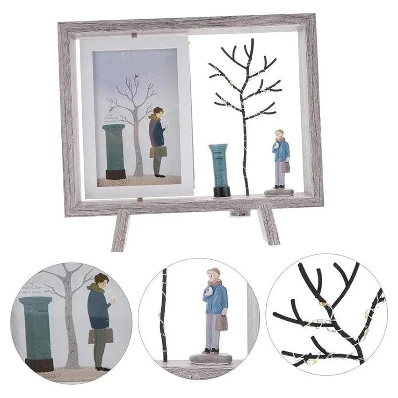 Boy Await Photo Frame With Led Light media 8