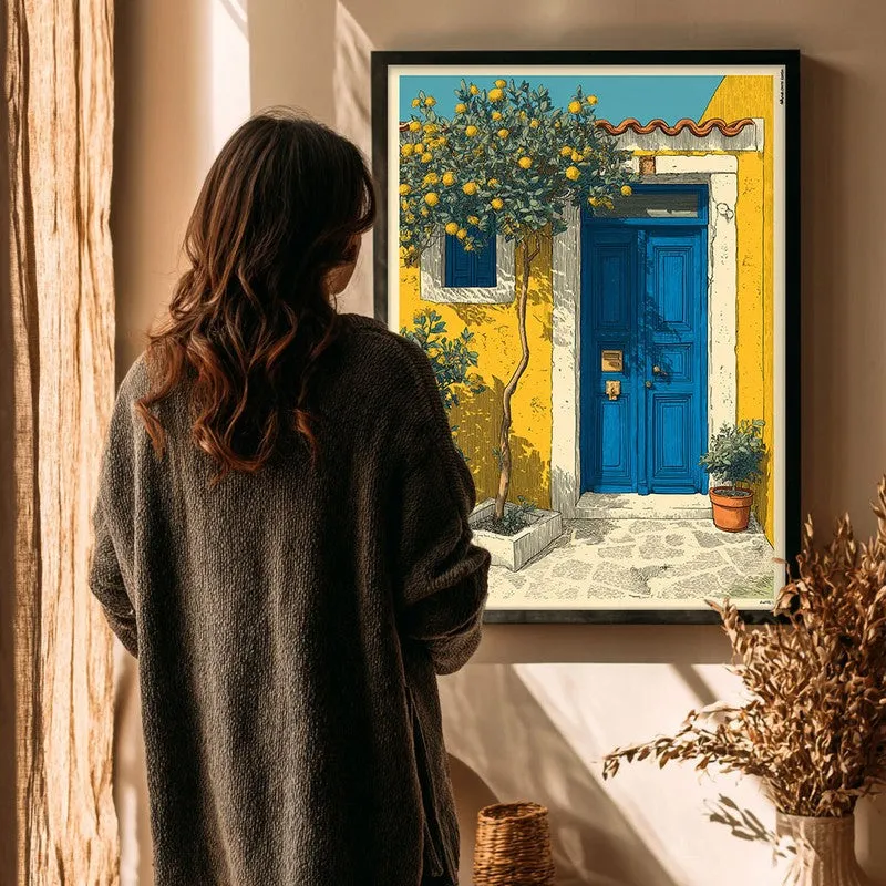 Garden House Canvas Wall Painting - Black Frame media 4