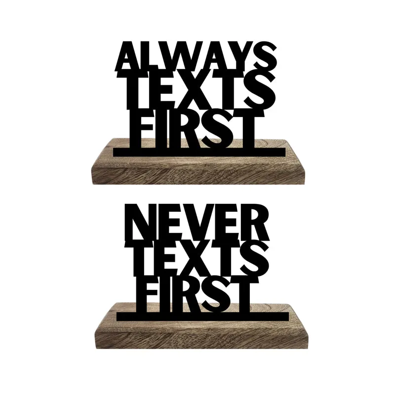 Always Texts First Typography Showpiece - Set Of Two media 4